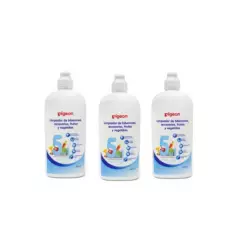 PIGEON - Limpiador líquido para biberones 500 ml x 3