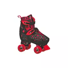 ROLLER DERBY - Patines Ajustable Trac Star Negro-Rojo L t33-37