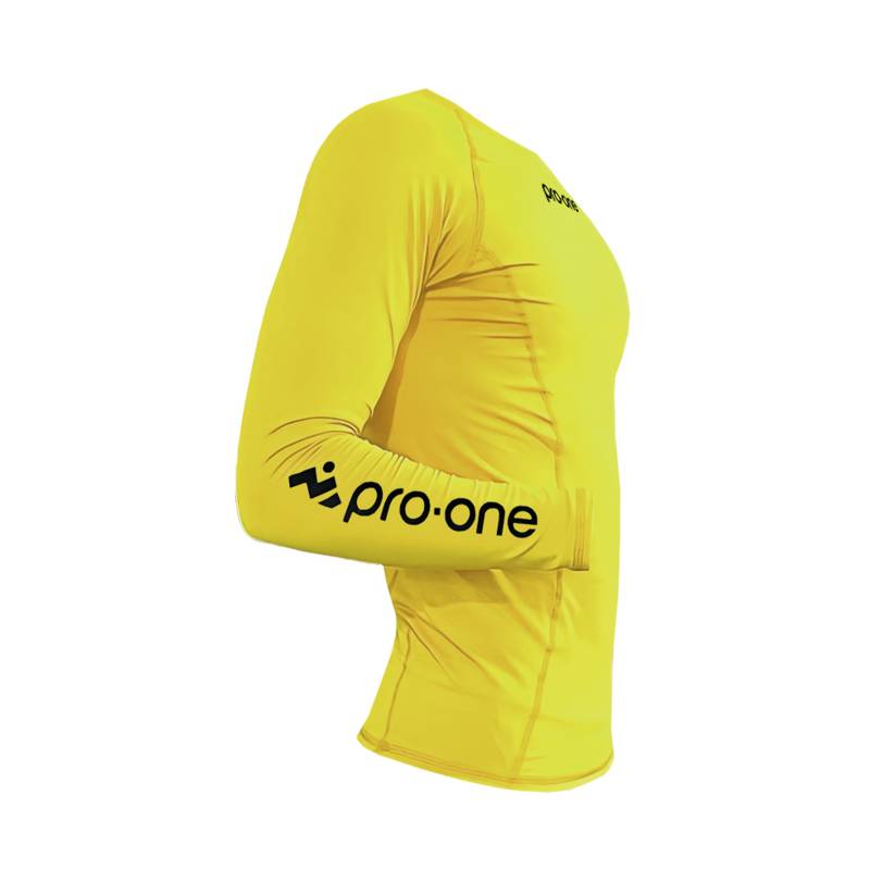 Polo licra PRO-ONE manga larga Compressor Amarillo PRO-ONE