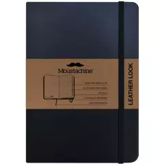 MOUSTACHINE - Libreta Moustachine Classic Leather Look Negro Mediano A5