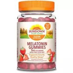 SUNDOWN NATURALS - Melatonina en gomas sundown naturals 60 gummies