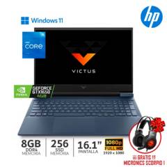 HP Victus By 16-D0503la CI5 11400H NVIDIA Geforce GTX 1650 / 8Gb RAM / 256Gb SSD 16.1" + AUDIFONOS