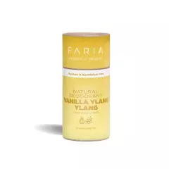 FARIA NATURALS - Desodorante Sin Aluminio Natural y Vegano Vainilla Ylang Ylang