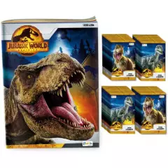 EDITORIAL BERLIN - Jurassic World, 1 Álbum Tapa Blanda + 4 Paquetes (100 Sobres)