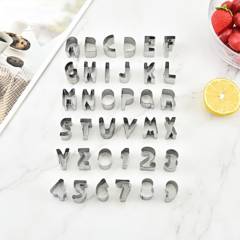 Mini cortadores de letras y números molde de acero inoxidable 36 Pcs