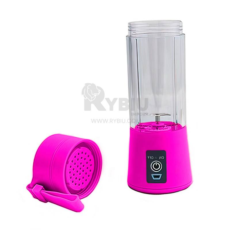 Mini Licuadora Portátil Recargable Usb Vaso De 380 Ml ROSA