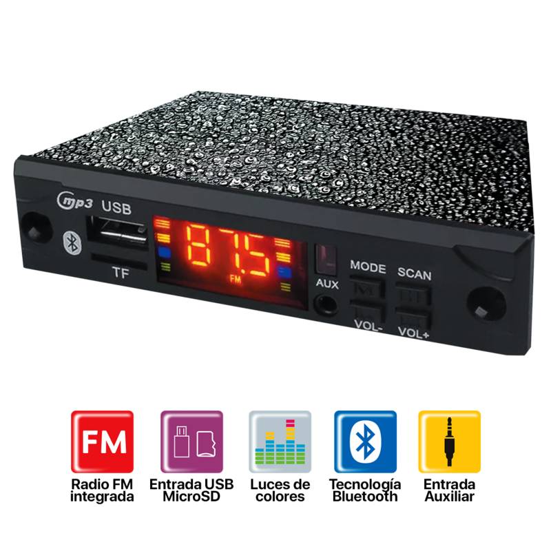 Equipo de Sonido 1 din Bluetooth Radio FM SD Card USB/4042UM – Mautolite