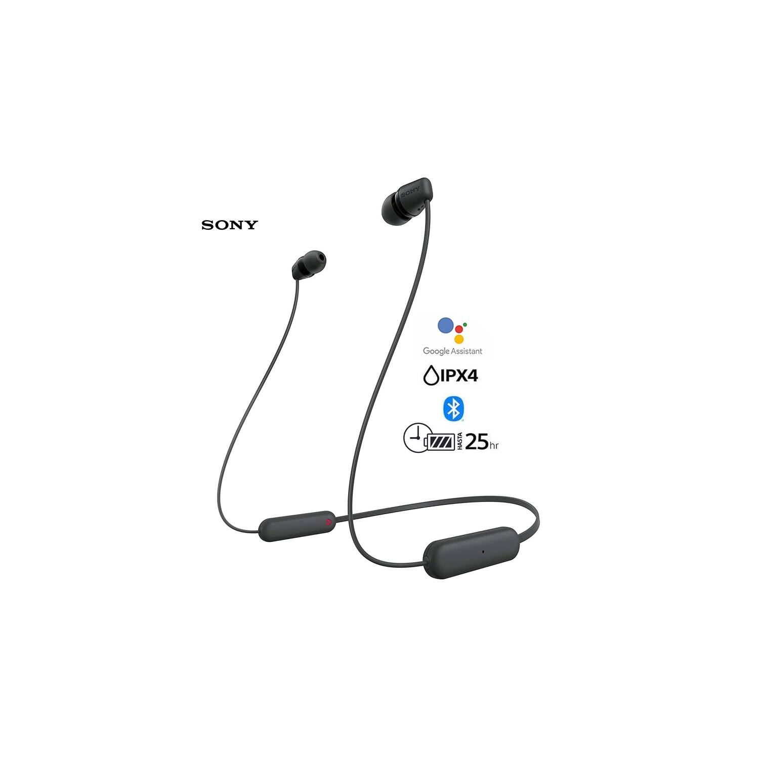 Auriculares inalámbricos inalámbricos de Sony Wi-C200 (negro