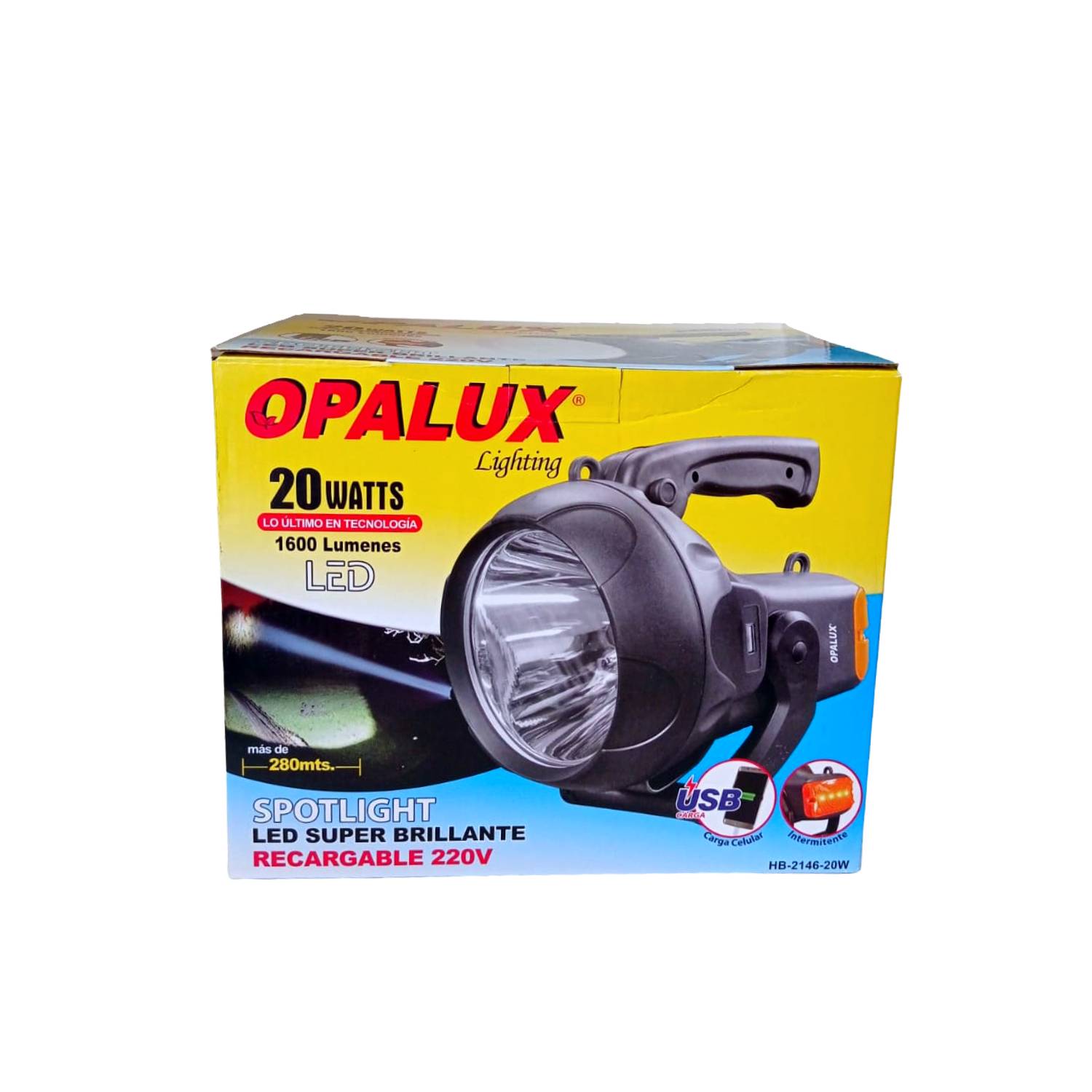 Linterna Recargable LED Opalux HB-2600