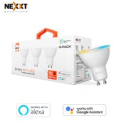 Dicroico LED inteligente Wi-Fi Blanco regulable Pack de 03 - Nexxt