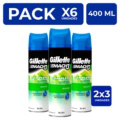 GILLETTE - Gillete Sensitive Gel Afeitado Mach3 400ml 2 unidades PackX3