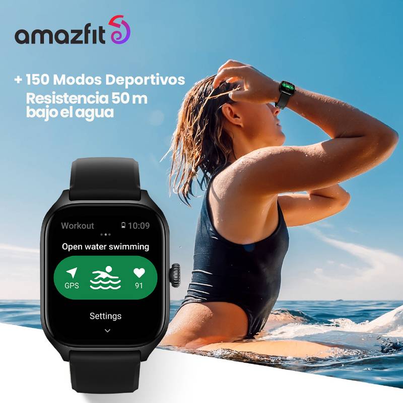 Smartwatch Amazfit Bip 5 – Asistente de Voz + Resistente al Agua