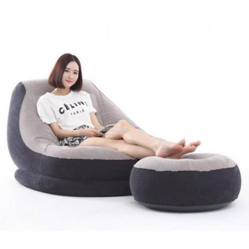 SOFÁ SILLÓN INFLABLE CON POSA PIES PUFF INFLABLE . BESTWAY - COMERCIAL  OCÉANO