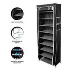 Ripley - ROPERO PERCHERO ORGANIZADOR ARMARIO CLOSET ARMABLE 2 CUERPOS NEGRO