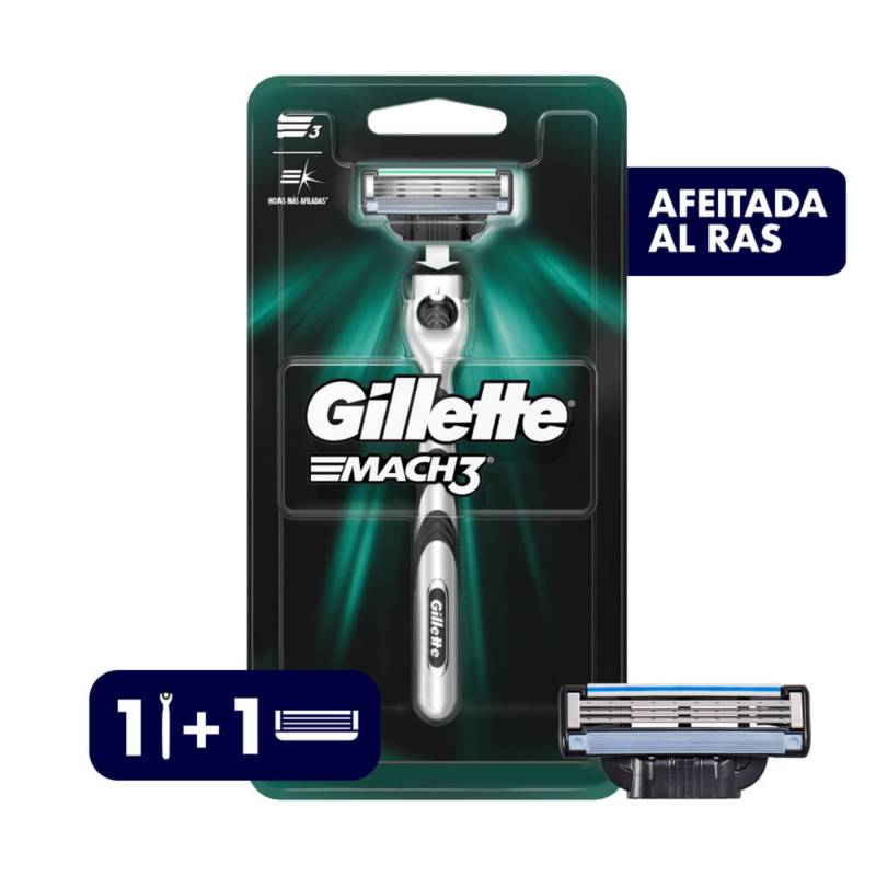 GILLETTE - Gillette Mach3 Máquina para Afeitar Recargable Cartucho