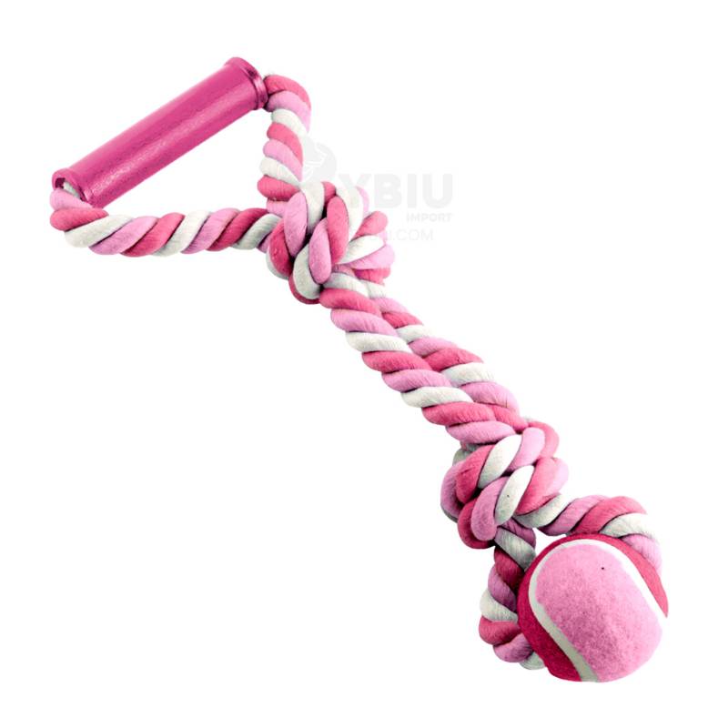 Juguete para Perros Soga con Pelota Rosa GENERICO