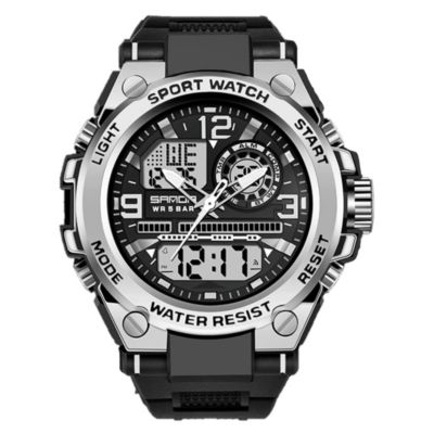 Reloj Hombre Deportivo Análogo Digital con Cronógrafo Sanda 6024 - Negro