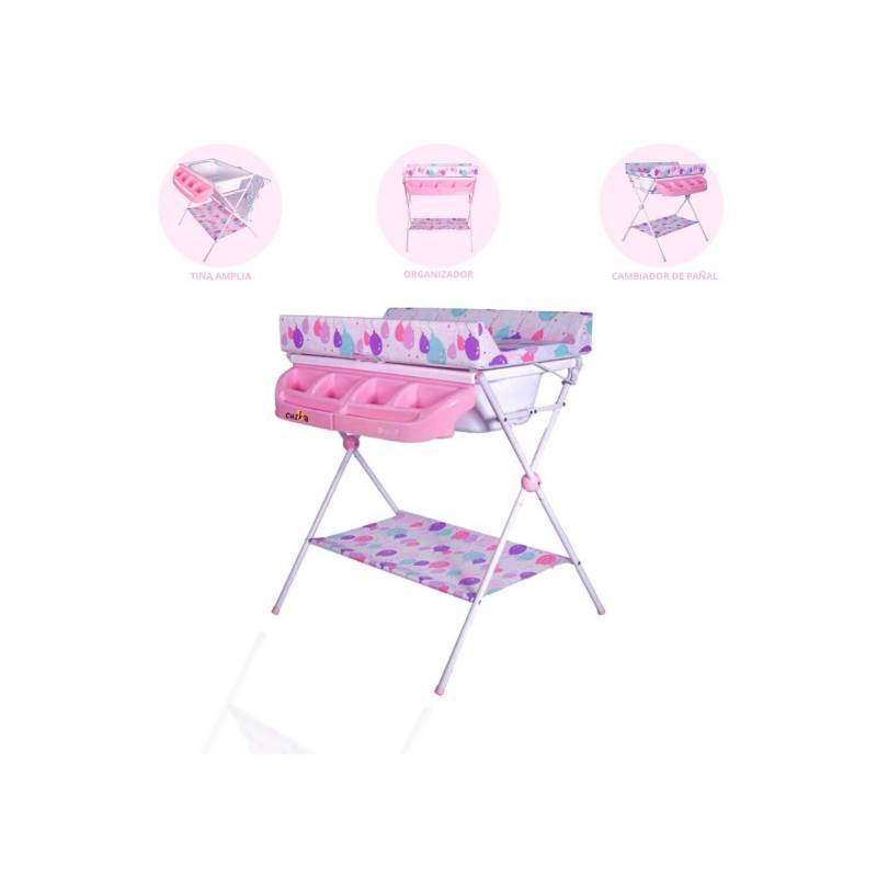 Bañera Cambiador Maxi Eb830-1 Ebaby Rosado