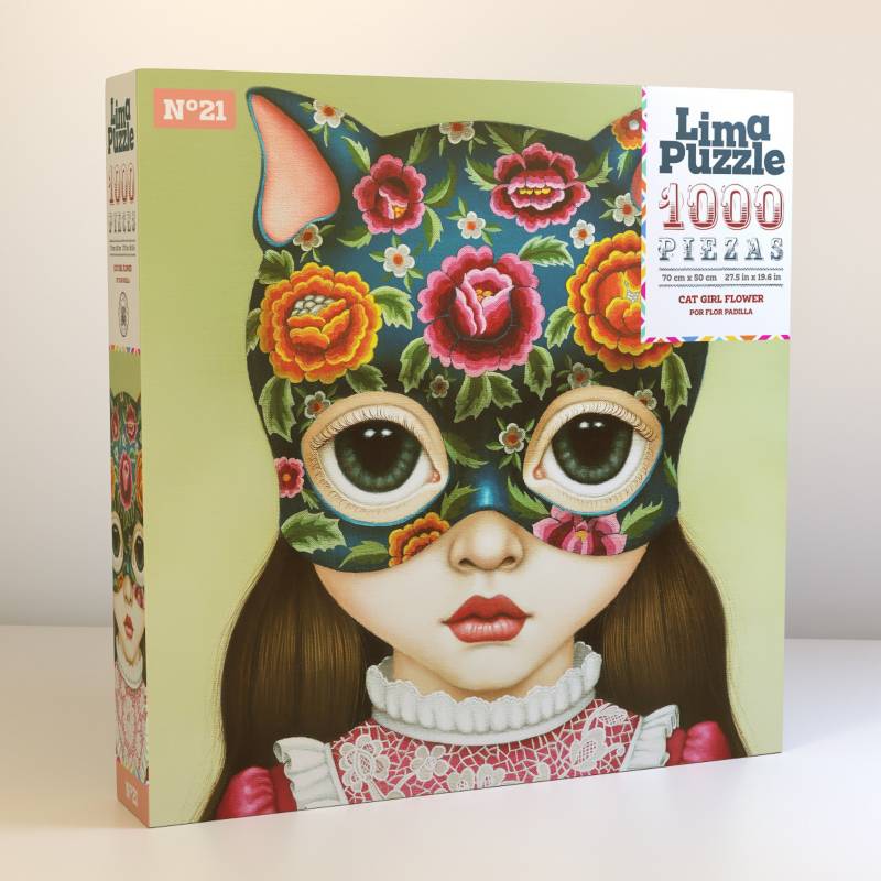 Rompecabezas Artistas Peruanos Cat Girl Flower LIMA PUZZLE | falabella.com