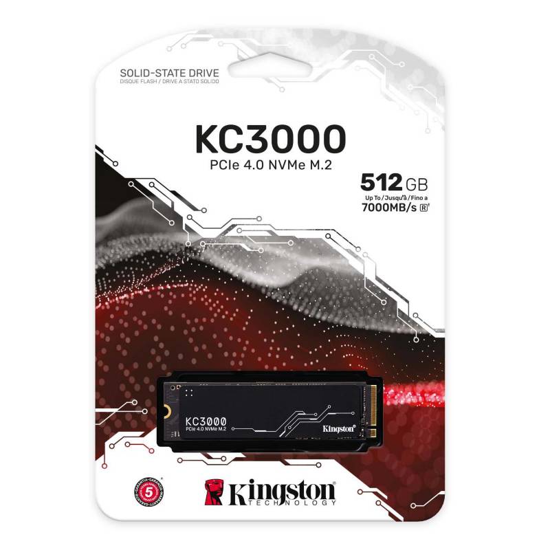 KINGSTON - DISCO SOLIDO SSD KC3000 PCle 4.0 NVMe M.2 512GB