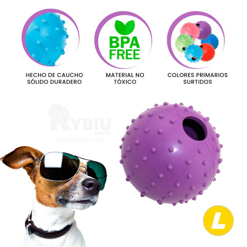 Vida de Perro - Juguete para Perros de Caucho Natural 10.5*4 cm, para Razas  Minis y Pequeñas Color Morado