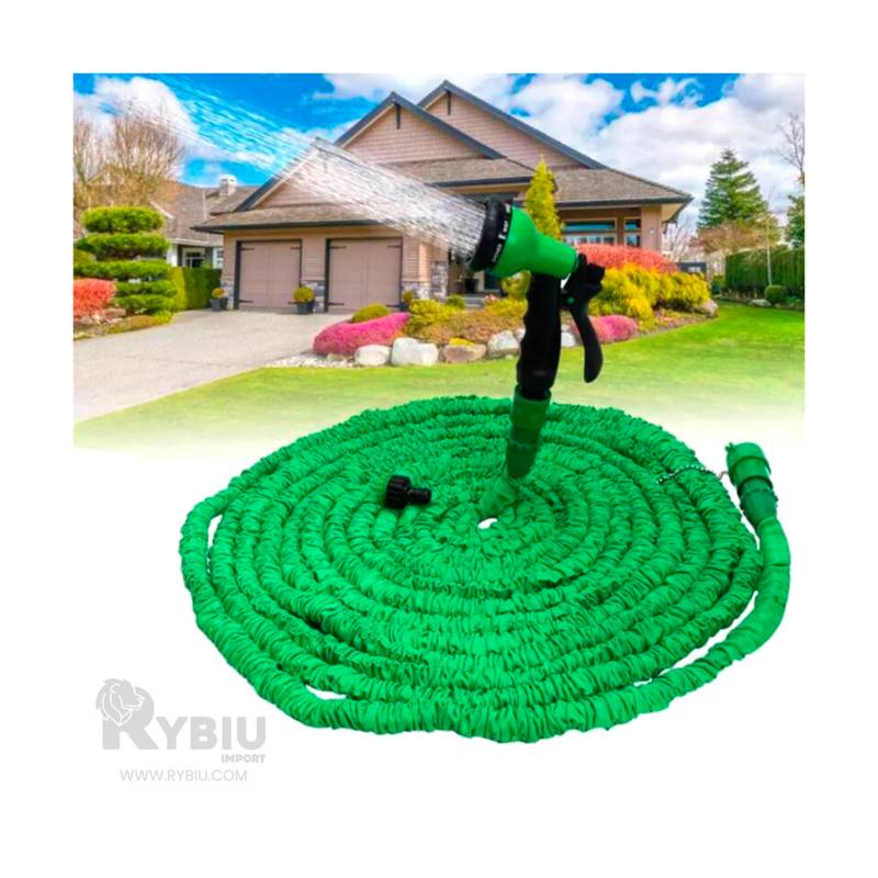 VidaXL Manguera flexible riego jardines PVC verde 25 m diámetro 2,5 cm