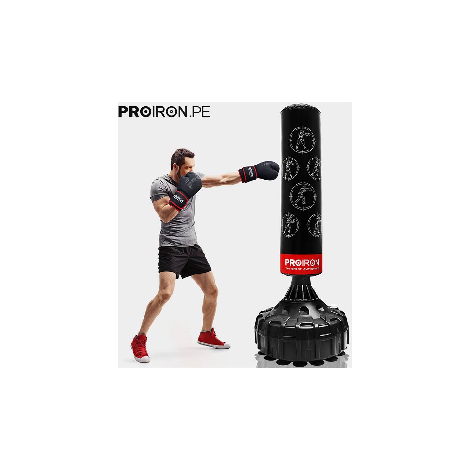 Saco de Boxeo Instructivo Punch Bag de Pie PROIRON - Promart