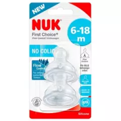 NUK - Tetina First Choice Control de Flujo Y de 6-18 Meses x2