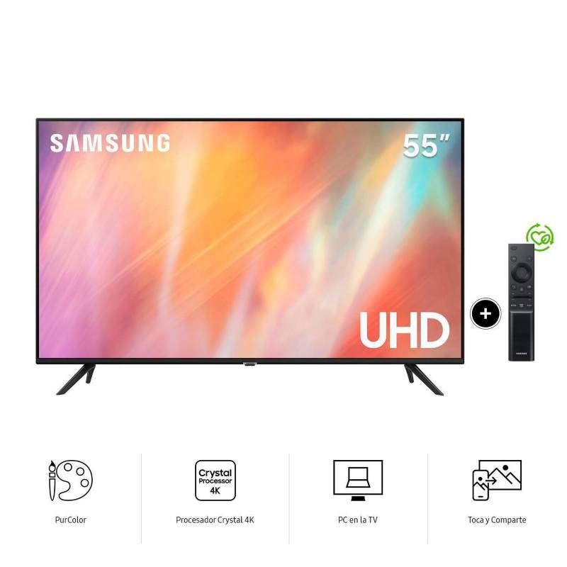 Televisor Samsung Smart Tv 55 Uhd 4k Un55au7090gxpe SAMSUNG