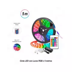 GENERICO - Cinta LED con Luces RGB x 5 metros