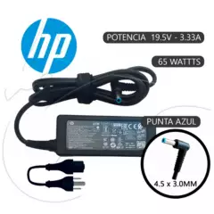 OEM - Cargador Laptop HP  Punta Azul  19v - 3.33A - 65W
