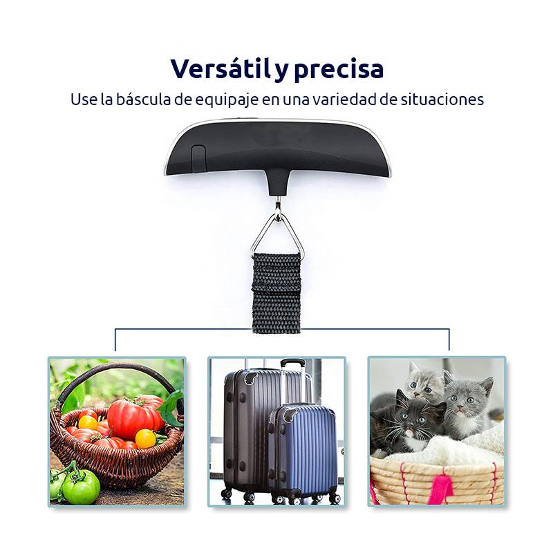 Pesa Maletas Bascula Digital Portatil 50 Kg Balanza Viajera - Canela Hogar