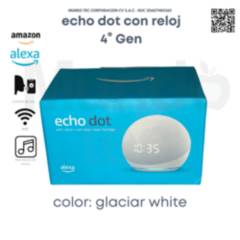 AMAZON - Echo Dot Con Reloj 4ta Generación Alexa Color Blanco