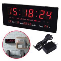 BUYPAL - Reloj Digital Led Pared Alarma Calendario Temperatura