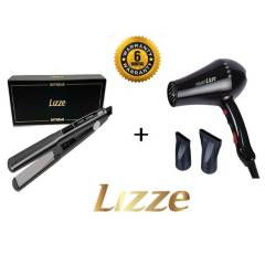 LIZZE - Lizze Pack Plancha Profesional Extreme  Secadora Power Negra 2200