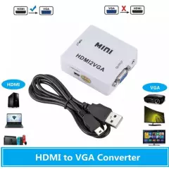 MINI - Convertidor Adaptador Video HDMI a VGA Full HD