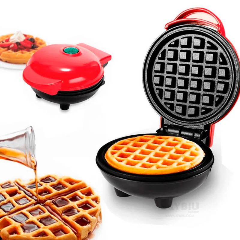 Mini Maquina para hacer Waffles Rojo