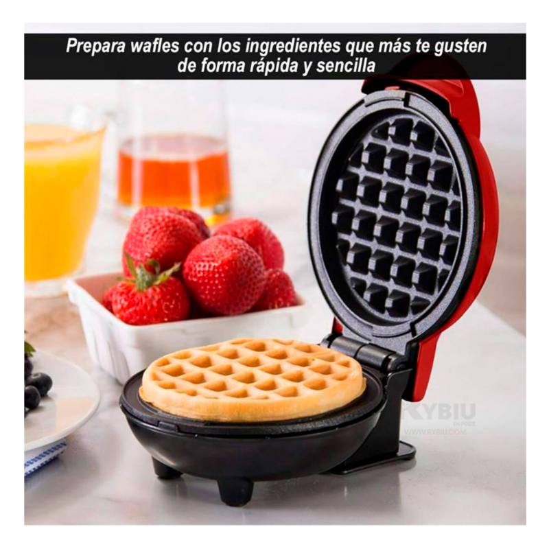 Maquina para hacer Waffles Rojo