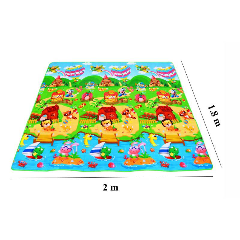 Alfombra de juegos, alfombra de juegos, alfombra para gatear para bebés,  alfombra para bebés, grande, plegable, antideslizante, no tóxica, variante  de tamaño, valor 200 x 180 cm