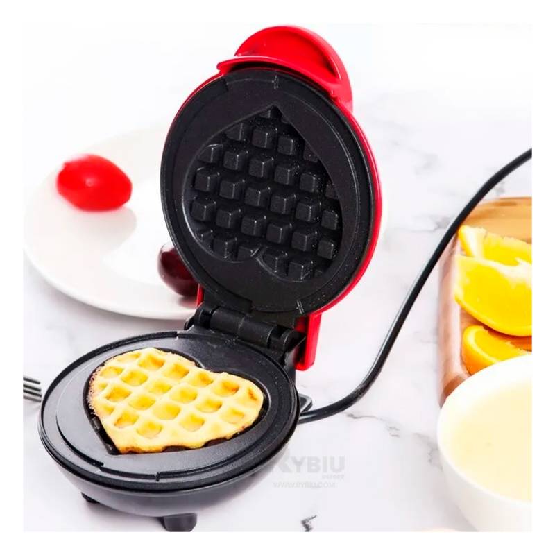 Maquina para hacer Waffles Rojo