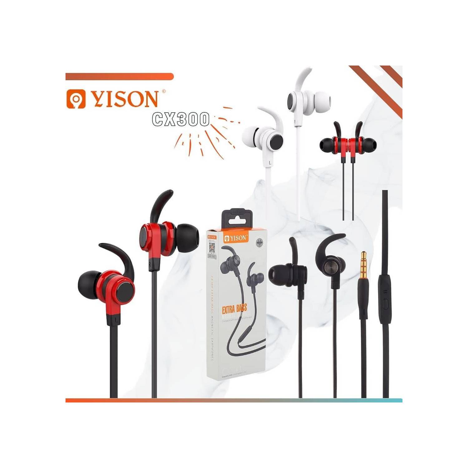 Audifonos Yison CX300 extrabass 12m Magnetic Earphones NEGRO YISON