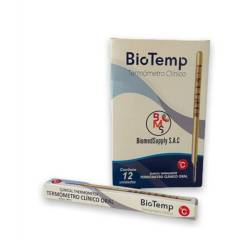 GENERICO - Termómetro clínico de mercurio corporal biotemp 12 und