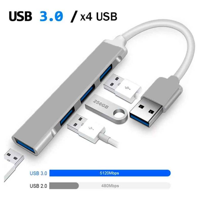 mayor Oblea Saga Adaptador Hub USB 4 puertos en 1 Multipuertos USB 3.0 VARIOS | falabella.com