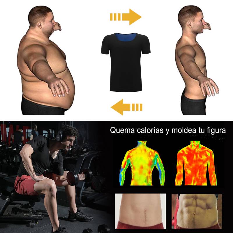 Playera Deportiva Musculosa Traje De Sauna Fajas Gym Hombre GENERICO