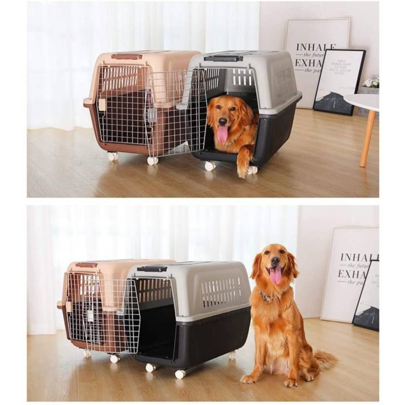 Transportador Kennel Jaula Perro Gato L60Negro GENERICO