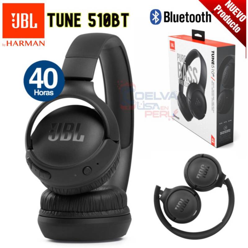 Audífono Bluetooth Premium JBL Tune 510BT Inalámbricos Viajero - Negro JBL
