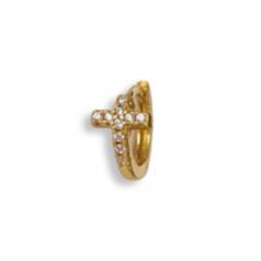GENERICA - Aretes de plata 925 bañado en oro 18k_huggie earrings