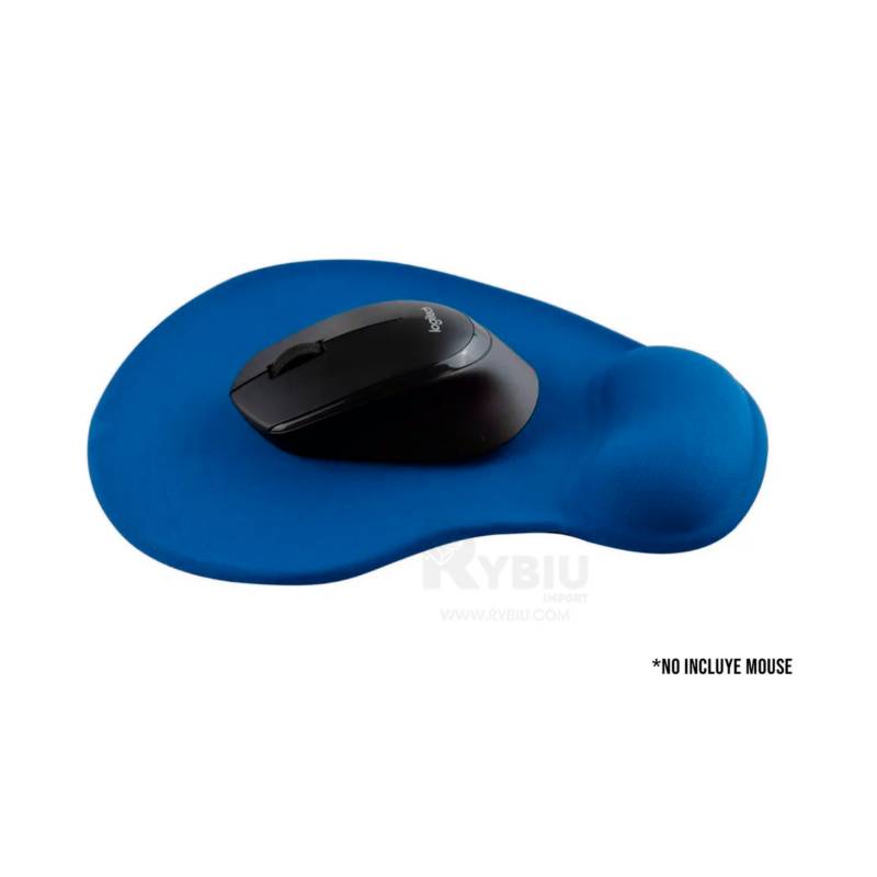 Pad Mouse Gel Ergonomico Con Soporte Azul