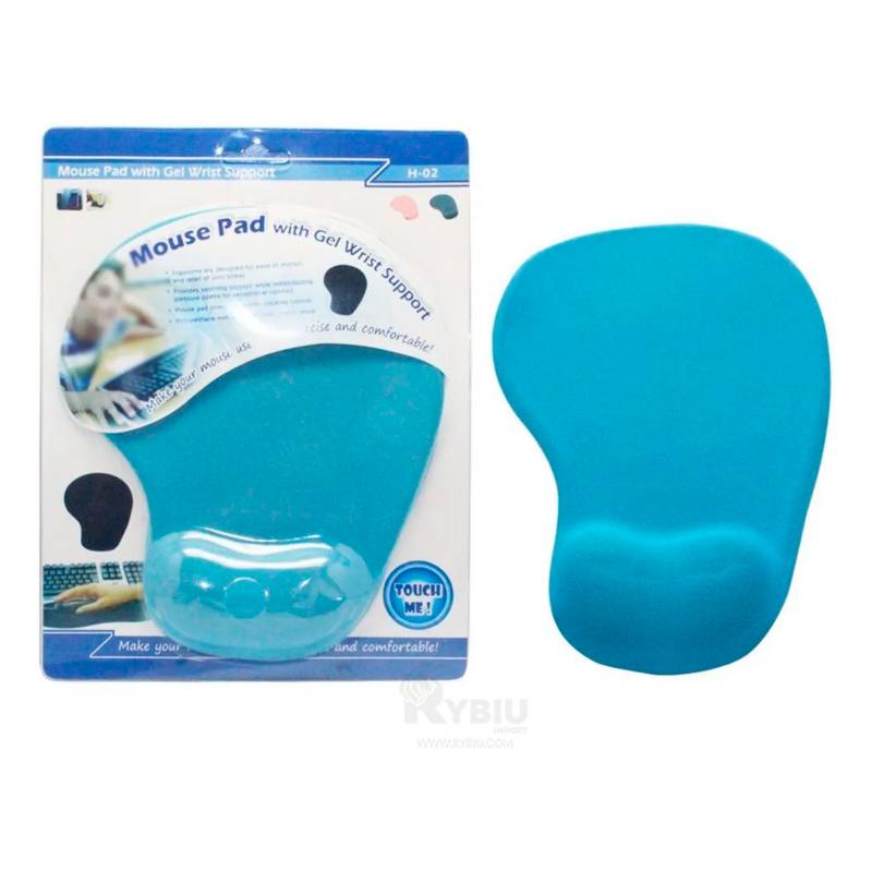 Mouse Pad con Soporte de Gel Celeste GENERICO