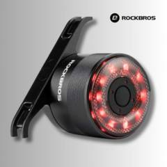 ROCKBROS - Luz trasera recargable con sensor de frenado para Bicicleta